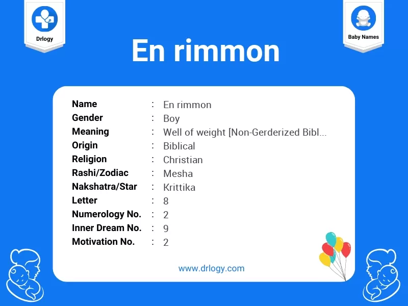 En Rimmon Name Meaning